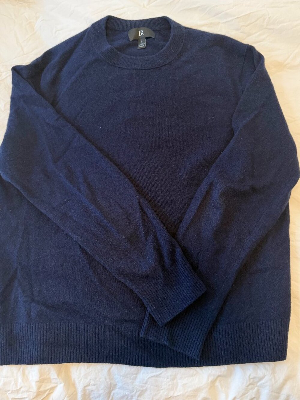 Banana Republic 100% Cashmere Crewneck Sweater – Navy – Size L